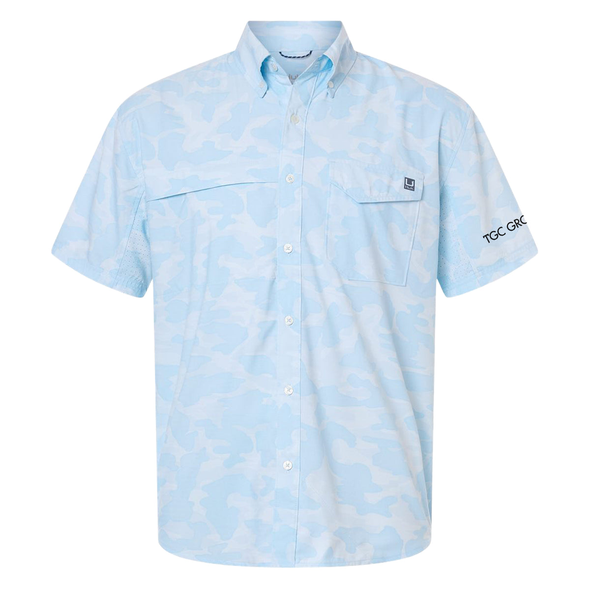 HUK Men's Tidepoint Printed Short Sleeve Shirt