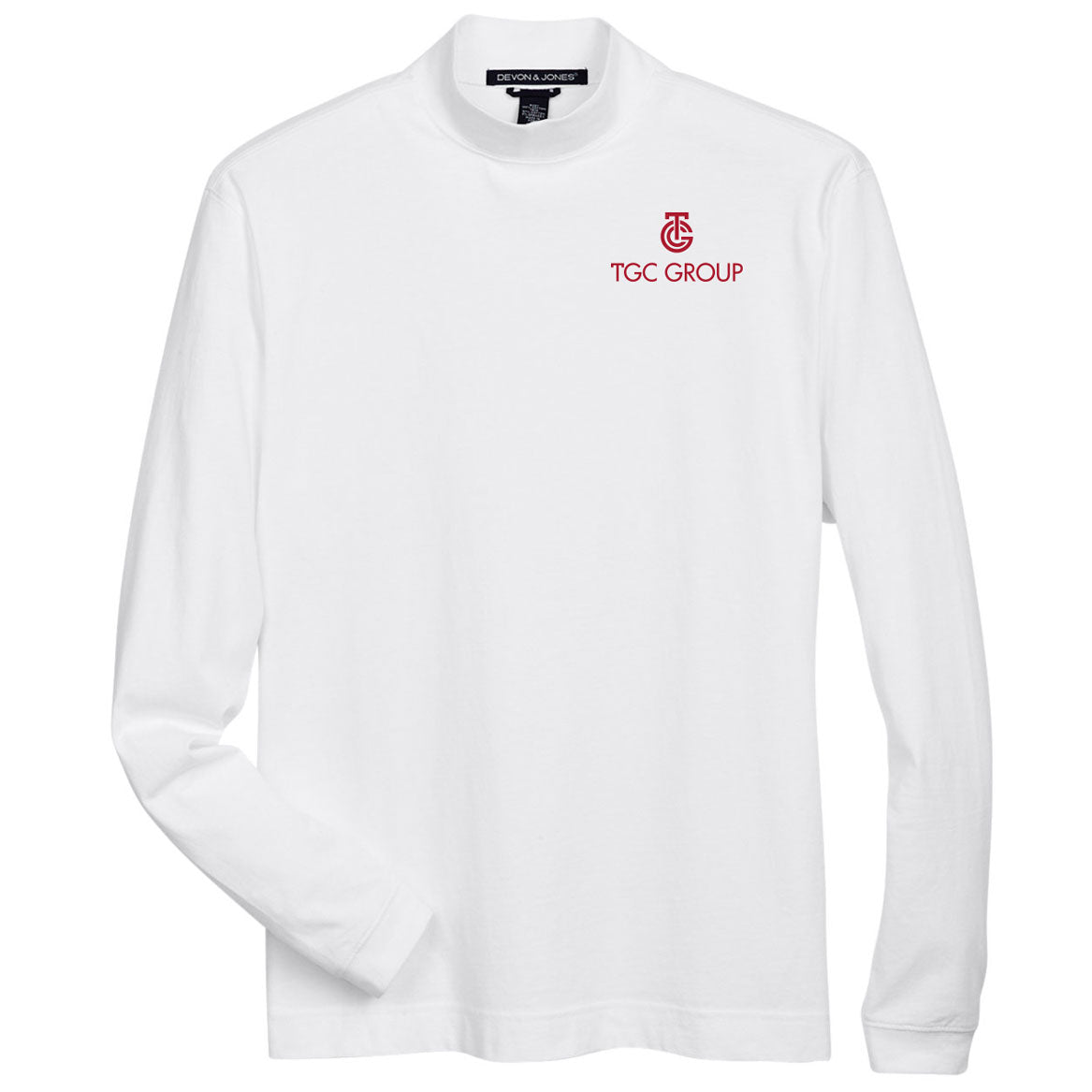 Adult Sueded Cotton Jersey Mock Turtleneck