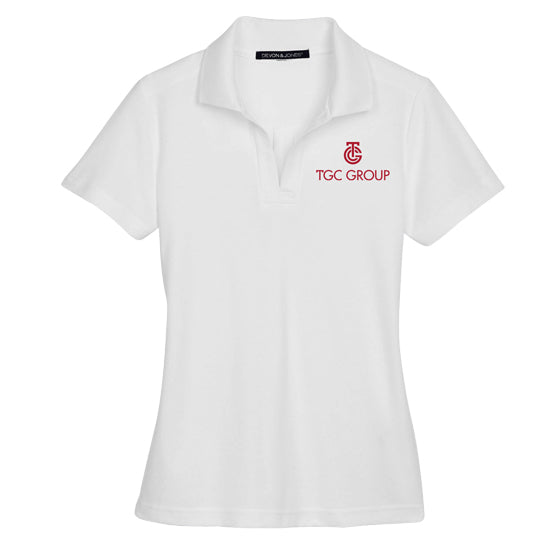 D&J CrownLux Performance™ Ladies' Plaited Polo