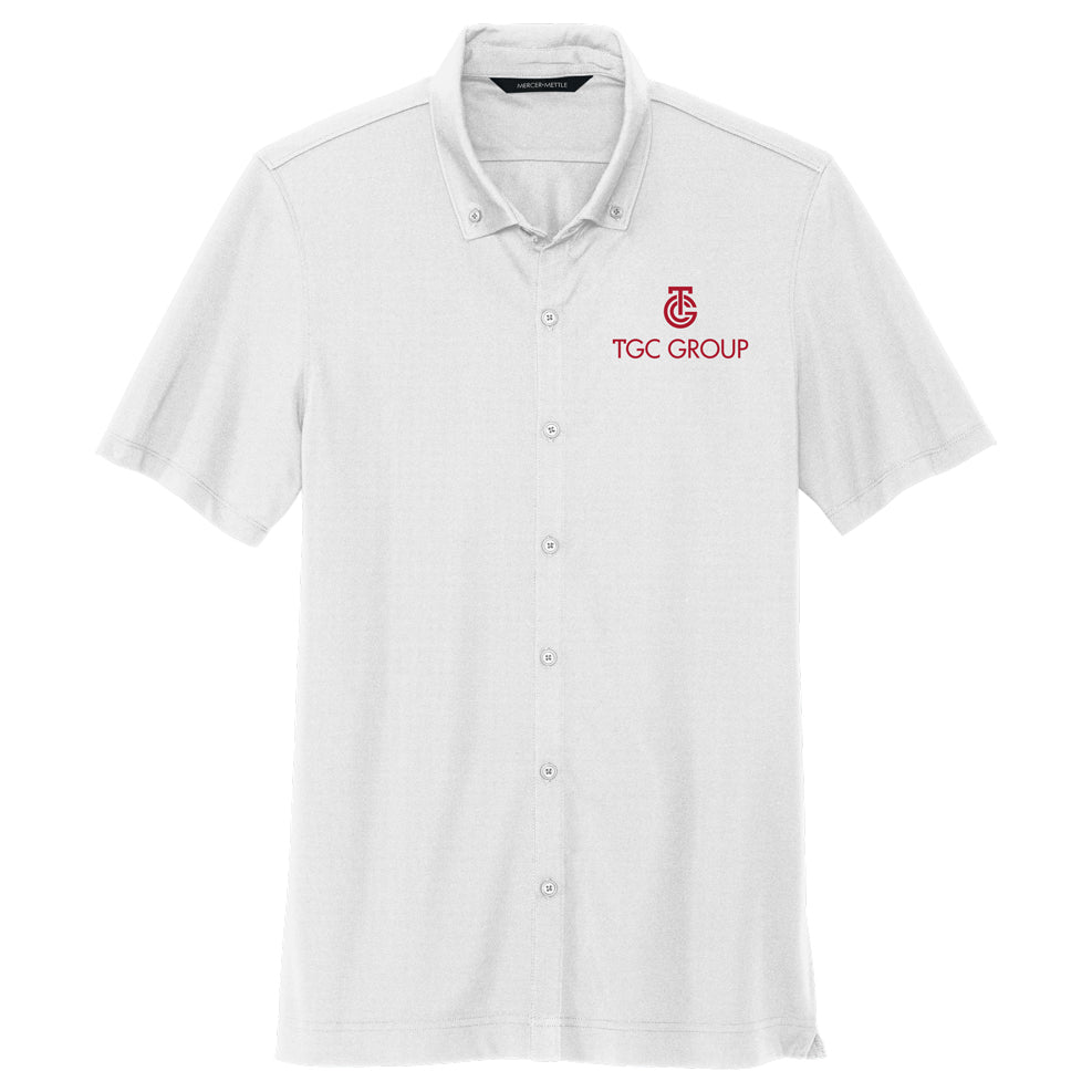 Mercer+Mettle Stretch Pique Full-Button Polo