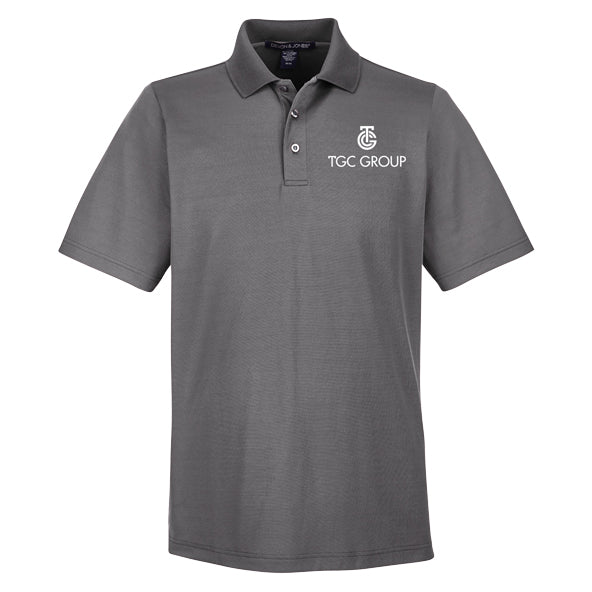 D&J CrownLux Performance™ Men's Plaited Polo