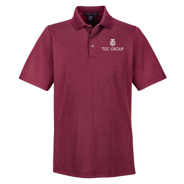 D&J CrownLux Performance™ Men's Plaited Polo