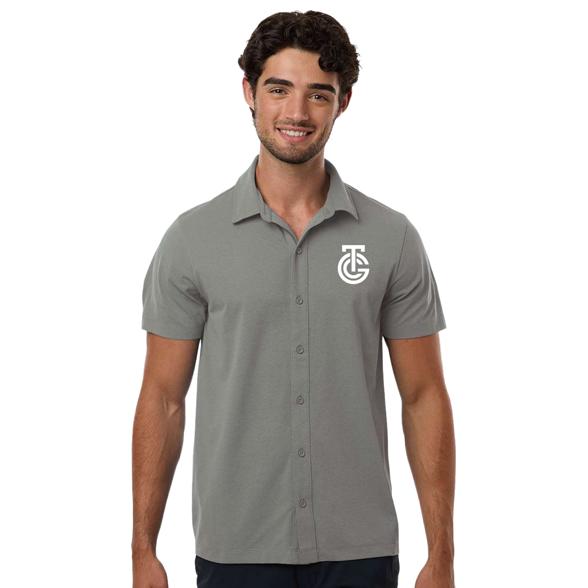 Men's Pro-Flex Sorona® Button Down Short Sleeve Shirt